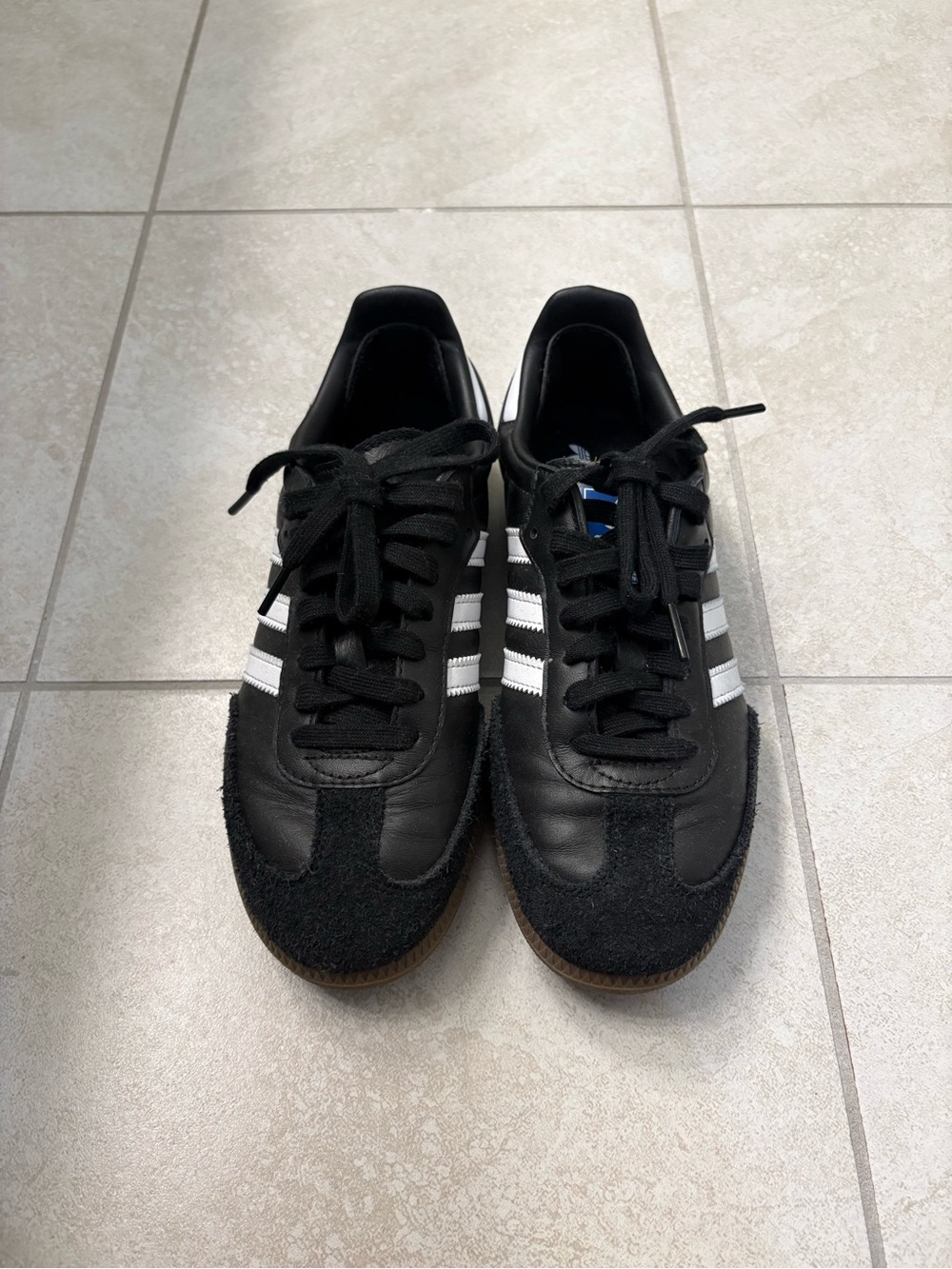 adidas Black Sneakers with White Three Stripes